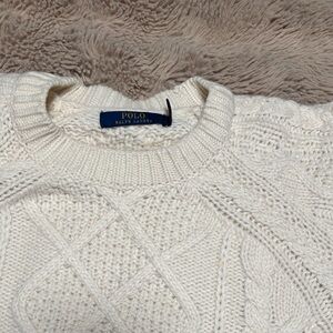 Polo by Ralph Lauren Cream Cable Knit Dress